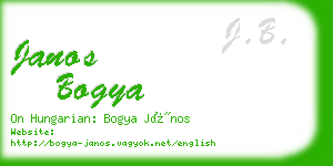 janos bogya business card